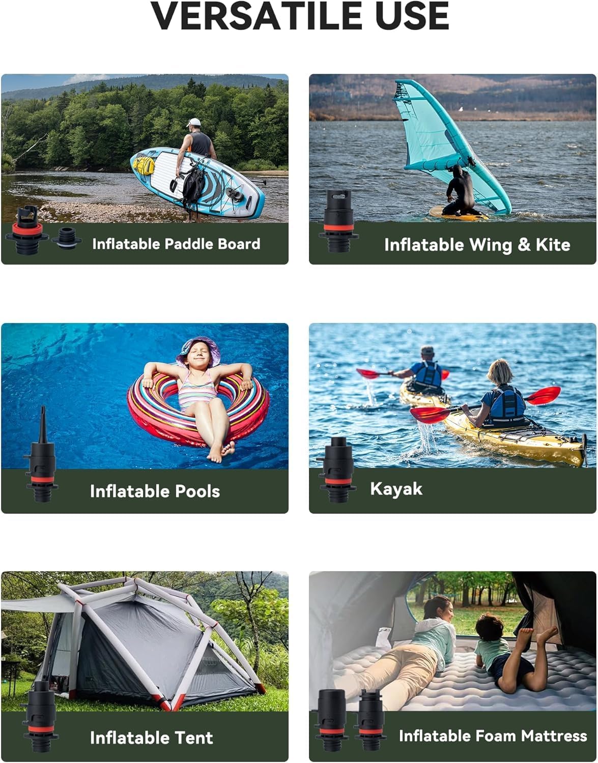 TOPUMP 20PSI Electric Paddle Board Pump TPS300 - High Pressure Rechargeable SUP Pump, Dual Stage Inflation & Deflation, Auto-Off Air Pump for Stand Up Paddle Boards, Boats, Kayaks and Tent