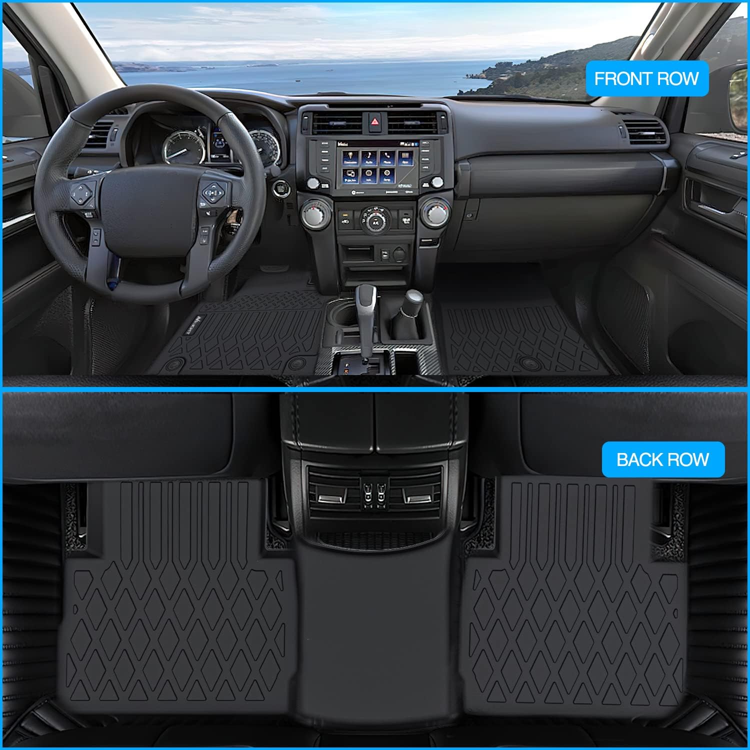 Nilight TPE Floor Mats for 2021 2022 2023 Hyundai Santa Fe 5 Seat (Non-Hybrid),All Weather Custom Fit Heavy Duty Floor Liners