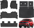 Floor Mats & Cargo Liner for 2018-2024 Ford Expedition 8 Seats with 2nd Row Bench Seat (Only Fit MAX Or L) All Weather Protection TPE Rubber Floor Liners Automotive Accessories, Black
