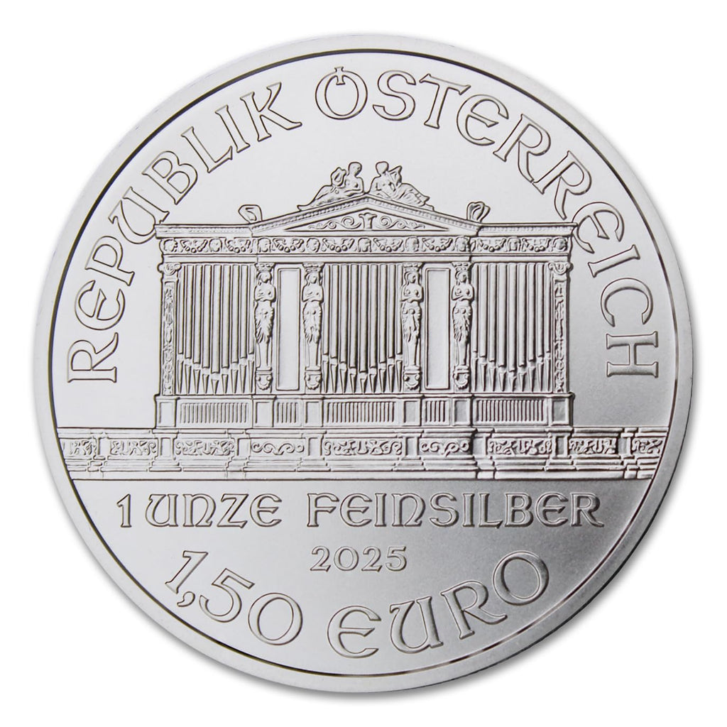 2025-1 oz Austria Silver Philharmonic Coin Brilliant Uncirculated with Certificate of Authenticity €1.50 Seller BU