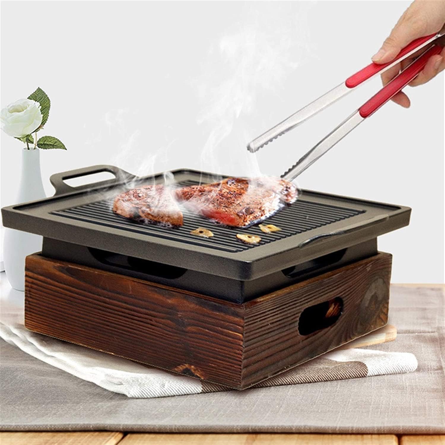 BBQ Grill Outdoor Outdoor Indoor Barbecue Charcoal Grill Japanese Muza Portable BBQ Grill Korean Japanese Barbecue Grill Charcoal BBQ Oven Household Non-stick Cooking Tools