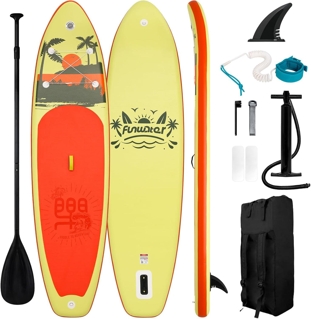 FunWater Inflatable Stand Up Paddle Board with Premium SUP Paddleboard Accessories, Anti-Slip EVA Deck, 11'6''/11'/10'6'' Paddle Boards for Adults & Youth of All Skill Levels