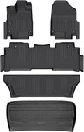 GINOWY-Floor Mats & Cargo Liner for Honda Odyssey 2018-2026, Include 3 Rows and Rear Cargo Mat, All Weather Car Floor Mat Custom Fit for Honda Odyssey Mats Accessories Trunk Mat