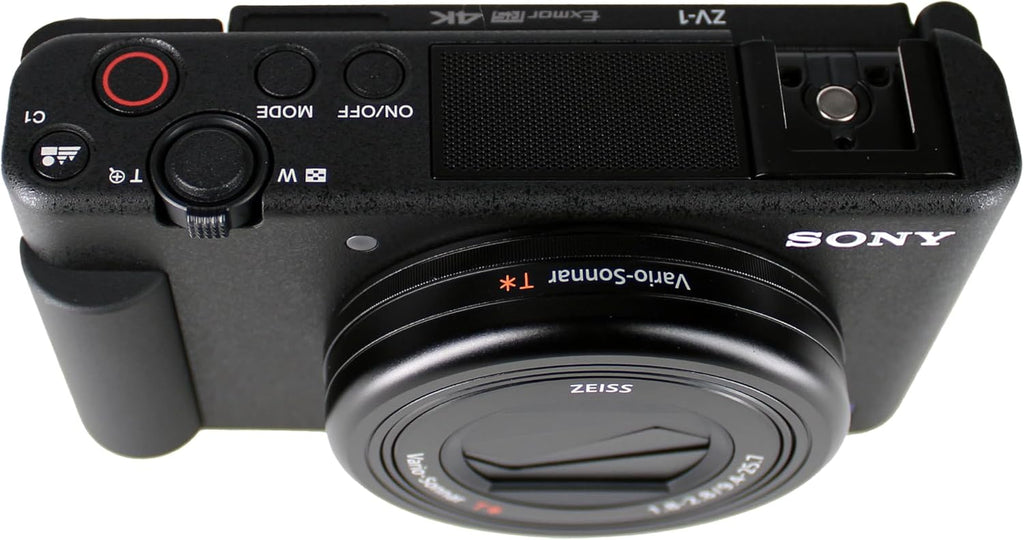 Sony ZV-1 Digital Vlogging Camera Black (DCZV1/B) – 20.1 MP 1' Sensor, 24–70 mm ZEISS Lens, 4K HDR Video, Flip Screen w/ 64GB Card, Photo Software, NP-BX1 Battery, Card Reader, LED Light and More
