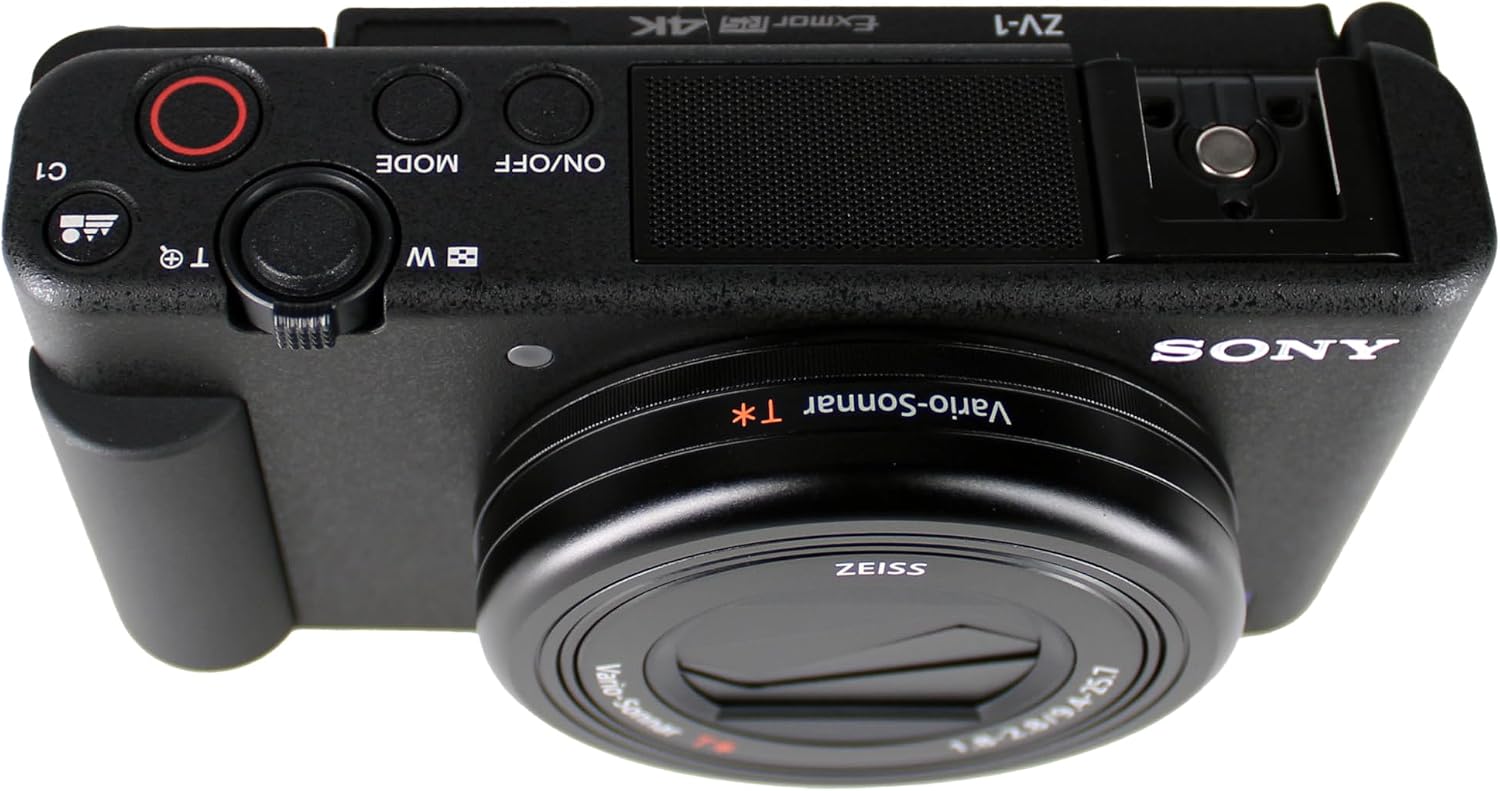 Sony ZV-1 Digital Vlogging Camera Black (DCZV1/B) – 20.1 MP 1' Sensor, 24–70 mm ZEISS Lens, 4K HDR Video, Flip Screen w/ 64GB Card, Photo Software, NP-BX1 Battery, Card Reader, LED Light and More