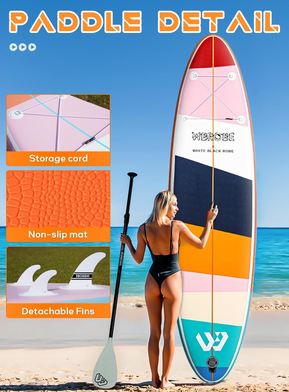 Inflatable Stand Up Paddle Board,10'6''*32''/11'*34'' Ultra-Light SUP Board,Blow Up Paddle Board, Wide Stable Family Board for Youth & Adults of All Skill Levels with Full Set of SUP Board Accessories