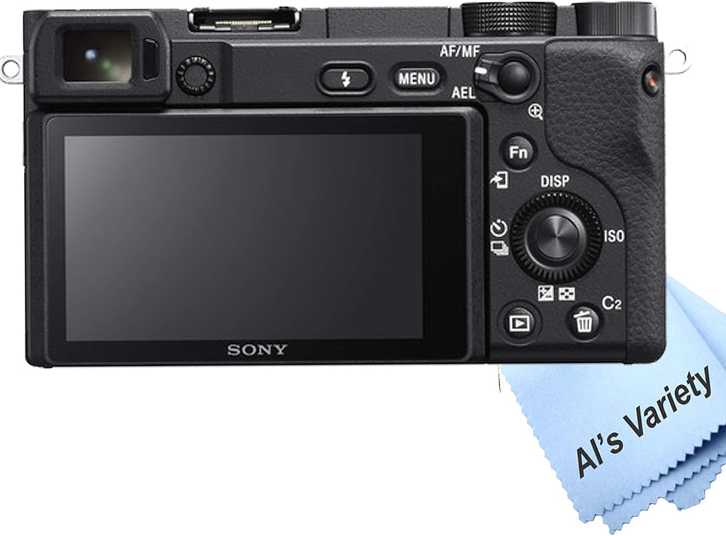 Sony a6400 Mirrorless Camera with 16-50mm Lens + 64GB Memory, Filters,Case, Tripod, Flash, and More (28pc Bundle) (Renewed), Black