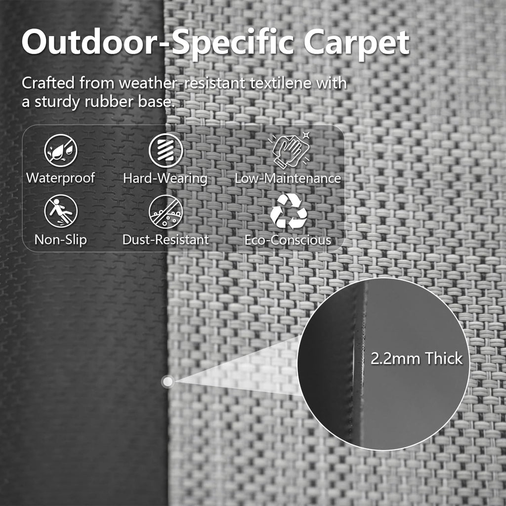 Domi 6x8FT Lean to Resin Shed, Plastic Outdoor Storage Shed with Carpet, Outside Storage Building for Garden Tools, Bike, Lawn Mower, Yard