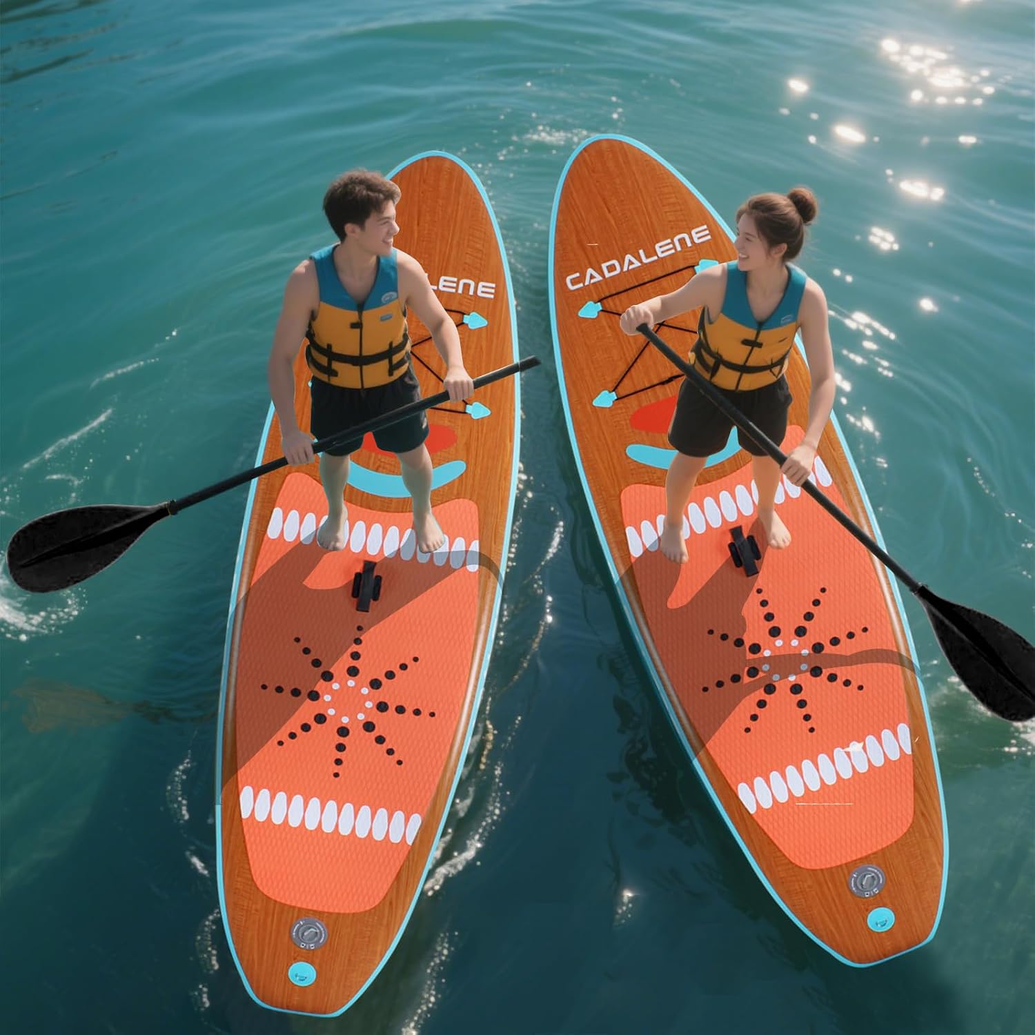 Inflatable Stand Up Paddle Board with SUP Accessories, Anti-Slip EVA Deck, Family-Friendly SUP Boards for Adults & Youth of All Skill Levels, Versatile Yoga Paddle Board