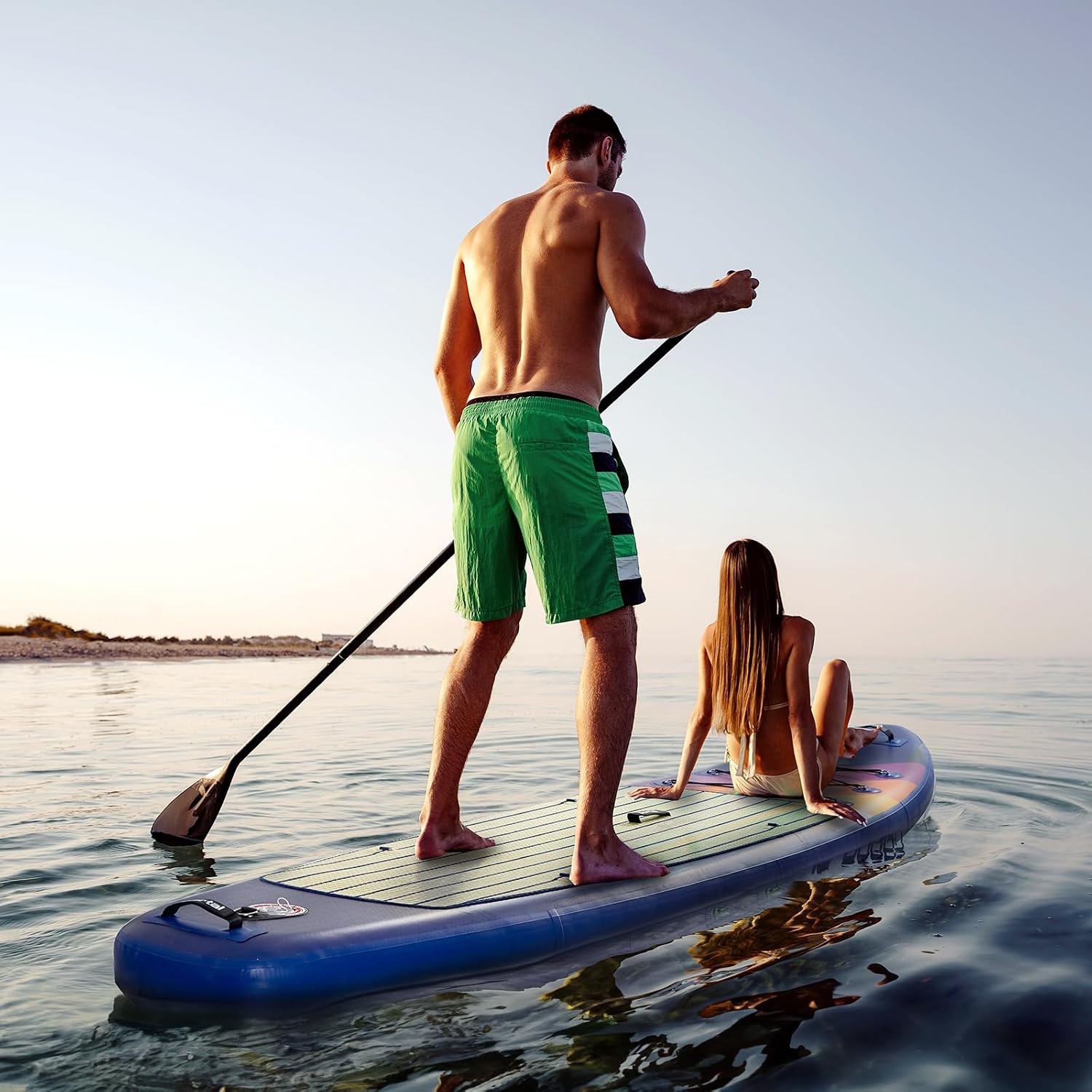 PORTAL SUP Inflatable Paddle Board for Adults 10'6'' Stand Up Paddleboard,Non-Slip Deck Blow up Paddle Boards with Adjustable Paddle, Carry Bag, and Repair Kit (Modern with Seat)