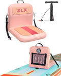 ZLX Paddle Board Seat with Back Support, Portable Kayak Seat, Air Pump Included, Universal Inflatable Seat for Adults, Foldable Ergonomic Design, Easy Install for Outdoor Fishing/Kayaking/Camping