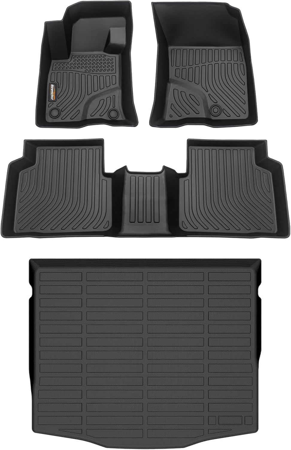 Binmotor-Floor Mats & Cargo Liner Set for 2020-2026 Ford Escape (Only Gasoline), TPE All Weather Car Floor Mat for Ford Escape Accessories, Floor Liners Escape Trunk Mat
