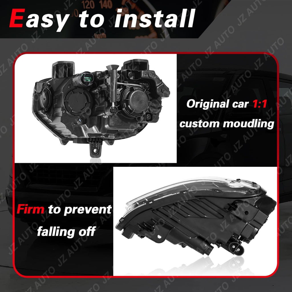 Halogen Headlight Assembly, without LED DRL, with Bulbs, Compatible with 2020-2025 Hyundai Venue SE (Not for SEL, Limited), 92101-K2070, Driver Side