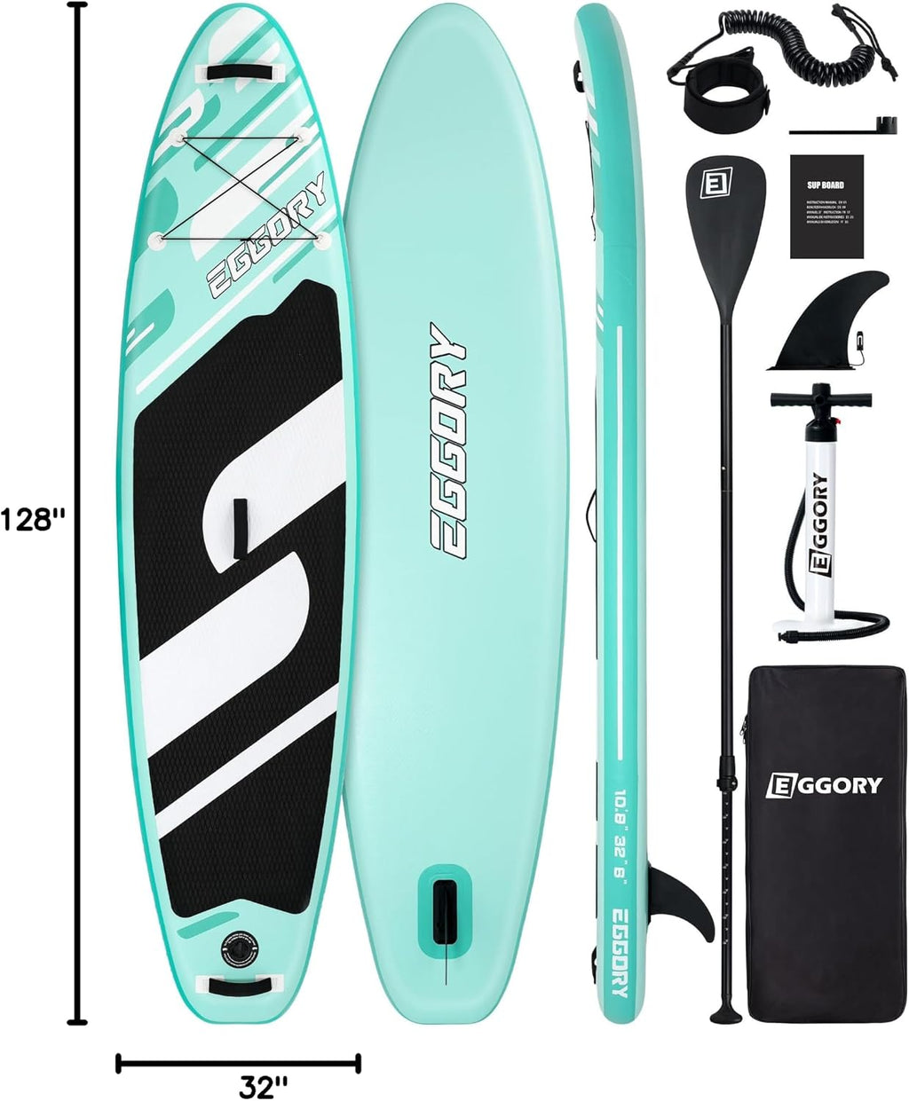 Inflatable Paddle Board,Stand Up Paddle Board Set, Extra Wide SUP Board with Removable Fin, Floating Paddle, Hand Pump, Waterproof Phone Pouch,Traveling Board