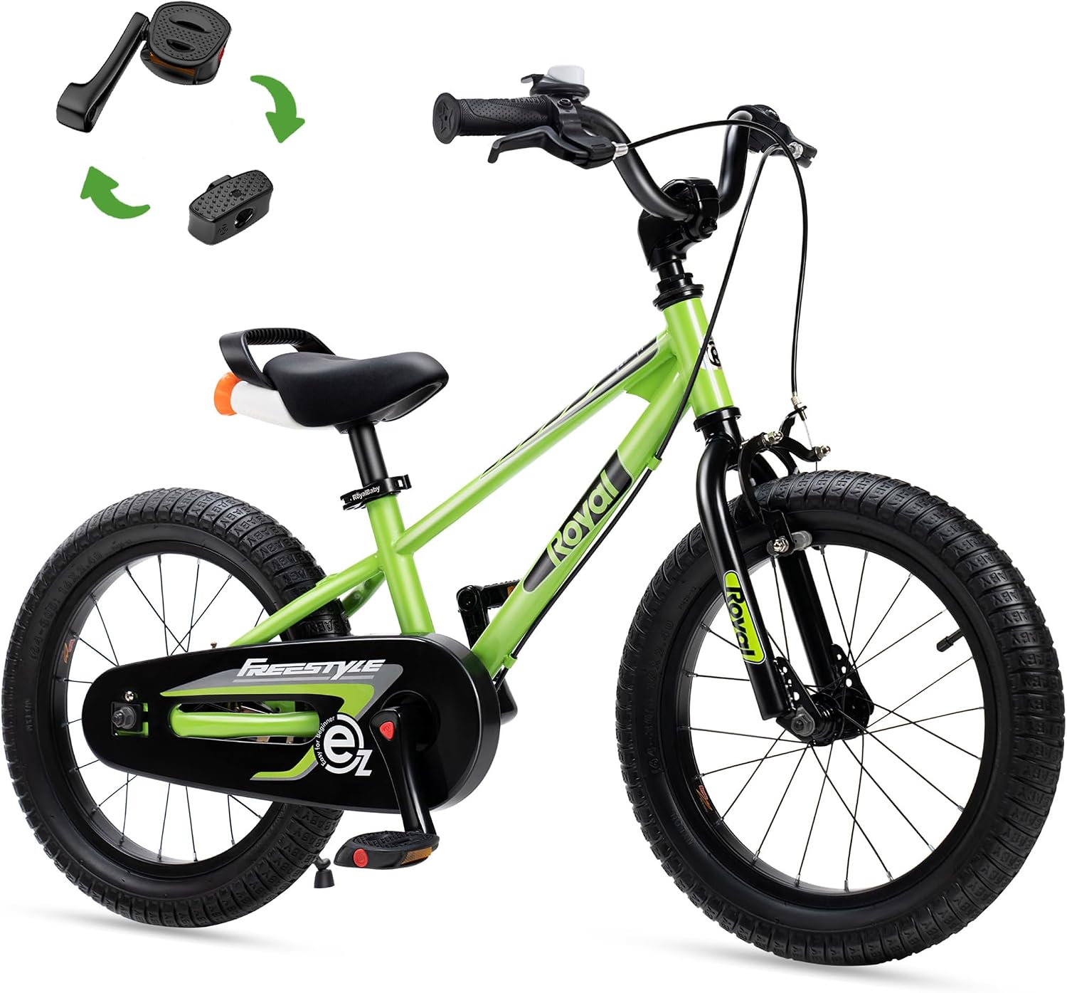 RoyalBaby EZ Kids Bike 12 14 16 18 20 Inch Balance Pedal 2-in-1 Training Bicycle Boys Girls Ages 3 to 12 Years Easy Learn for Beginners