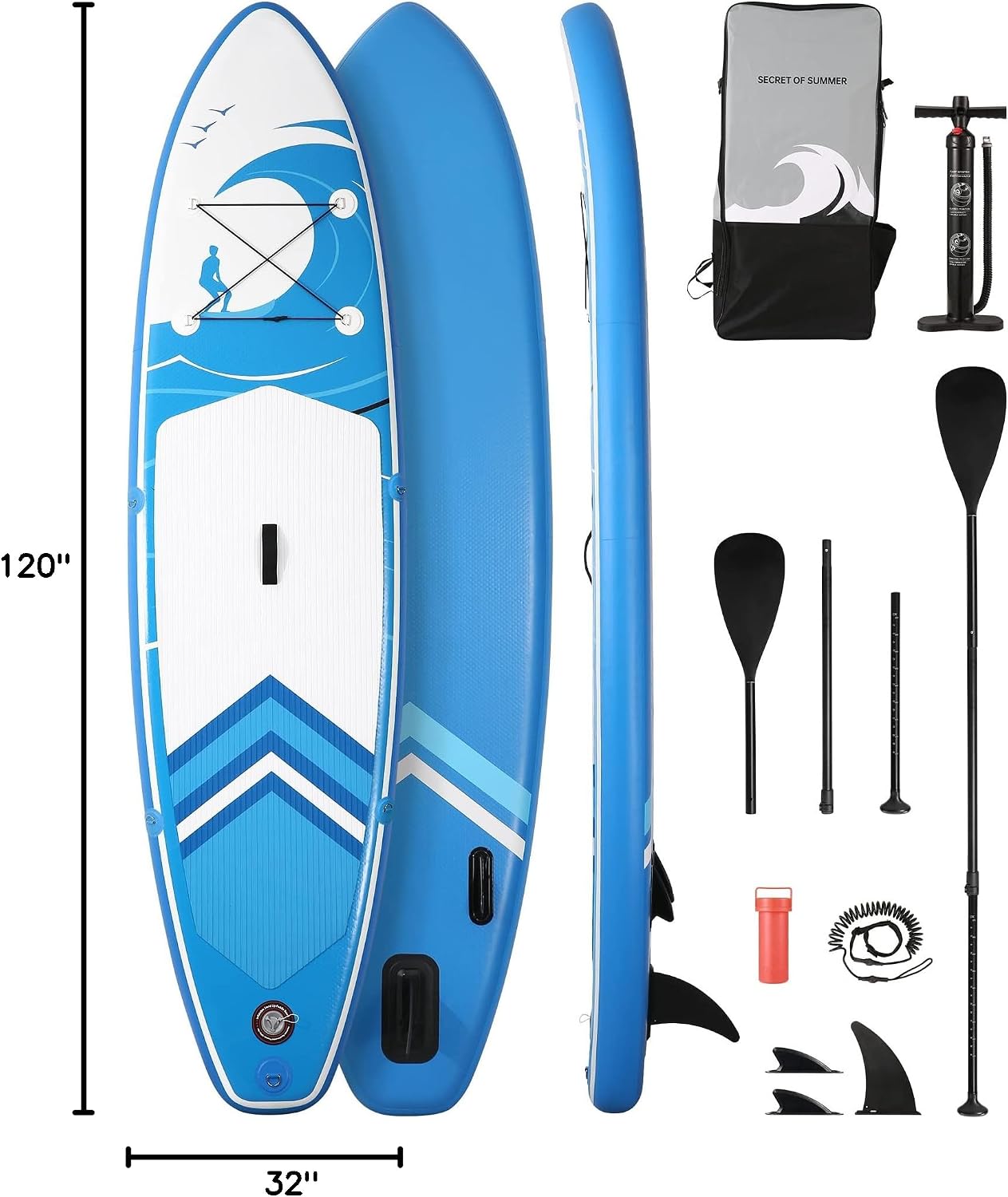 Paddle Board Stand Up Paddle Board SUP 6 inches Thick Board with ISUP Accessories & Carry Bag & Fast Pumping for Adults & Youth for Paddling Surfing Fishing Yoga