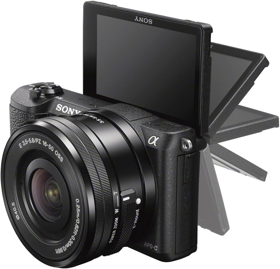 Sony a5100 16-50mm Mirrorless Digital Camera with 3-Inch Flip Up LCD (Black) (Renewed)