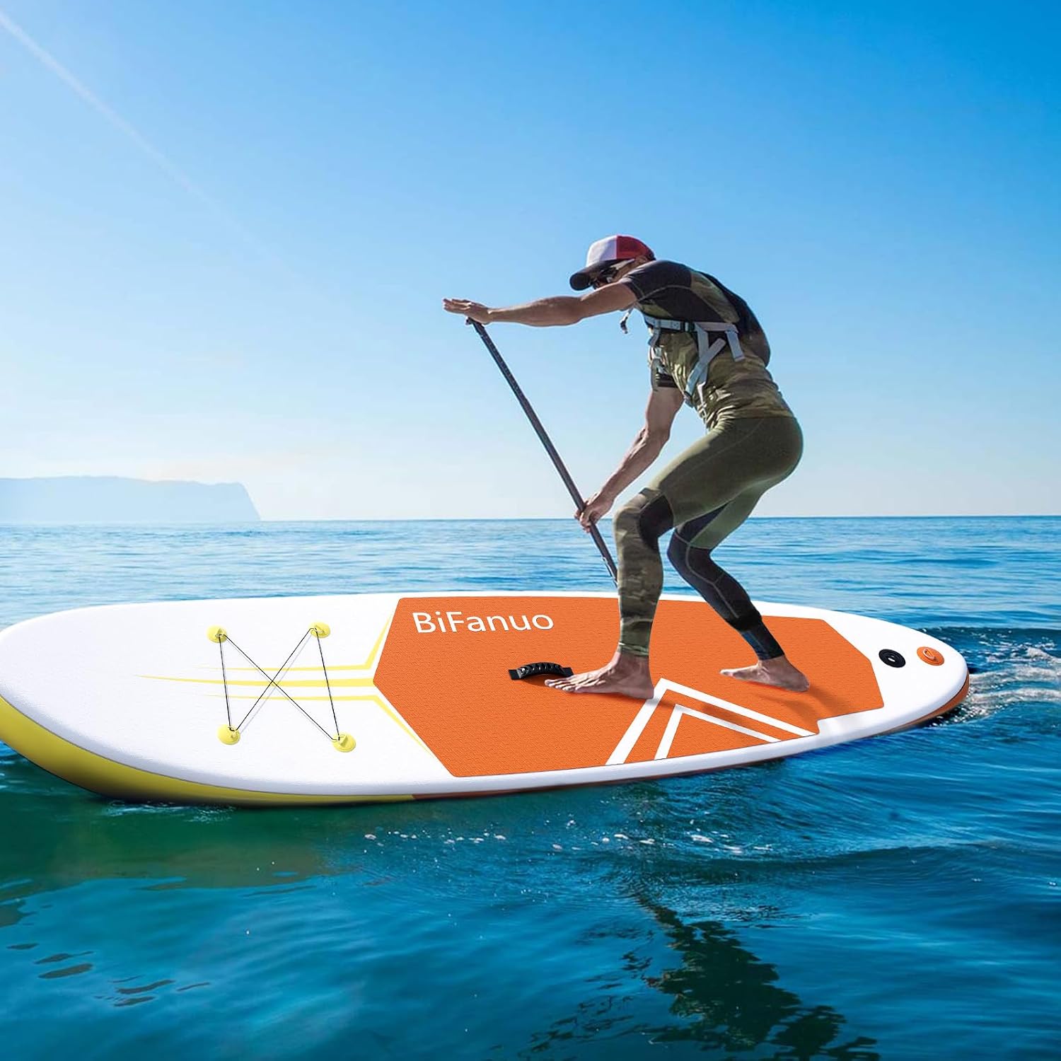 Bifanuo Inflatable Stand Up Paddle Board with SUP Accessories and Backpack