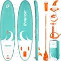 FBSPORT 11' Premium Stand Up Paddle Board, Yoga Board with SUP Accessories & Carry Bag | Wide Stance, Surf Control, Non-Slip Deck, Leash, Paddle and Pump for Youth & Adult