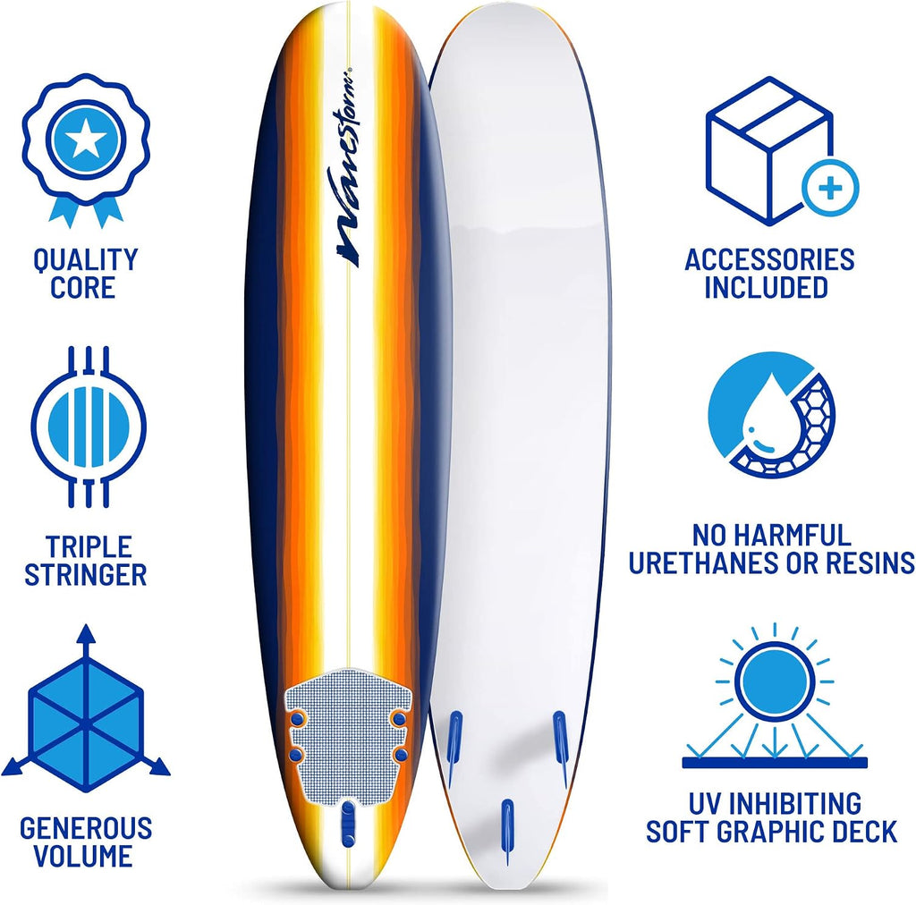 Wavestorm - Classic Soft Top Foam 8ft Surfboard