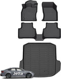 Wayhigh® Floor Mats & Cargo Liner for Volkswagen Jetta 2019-2026 S/SE/SEL/SEL Premium/R-Line/Sport/GLI, All Weather TPE Car Mats Waterproof Heavy Duty, Floor Mats Custom Fit for Jetta Accessories