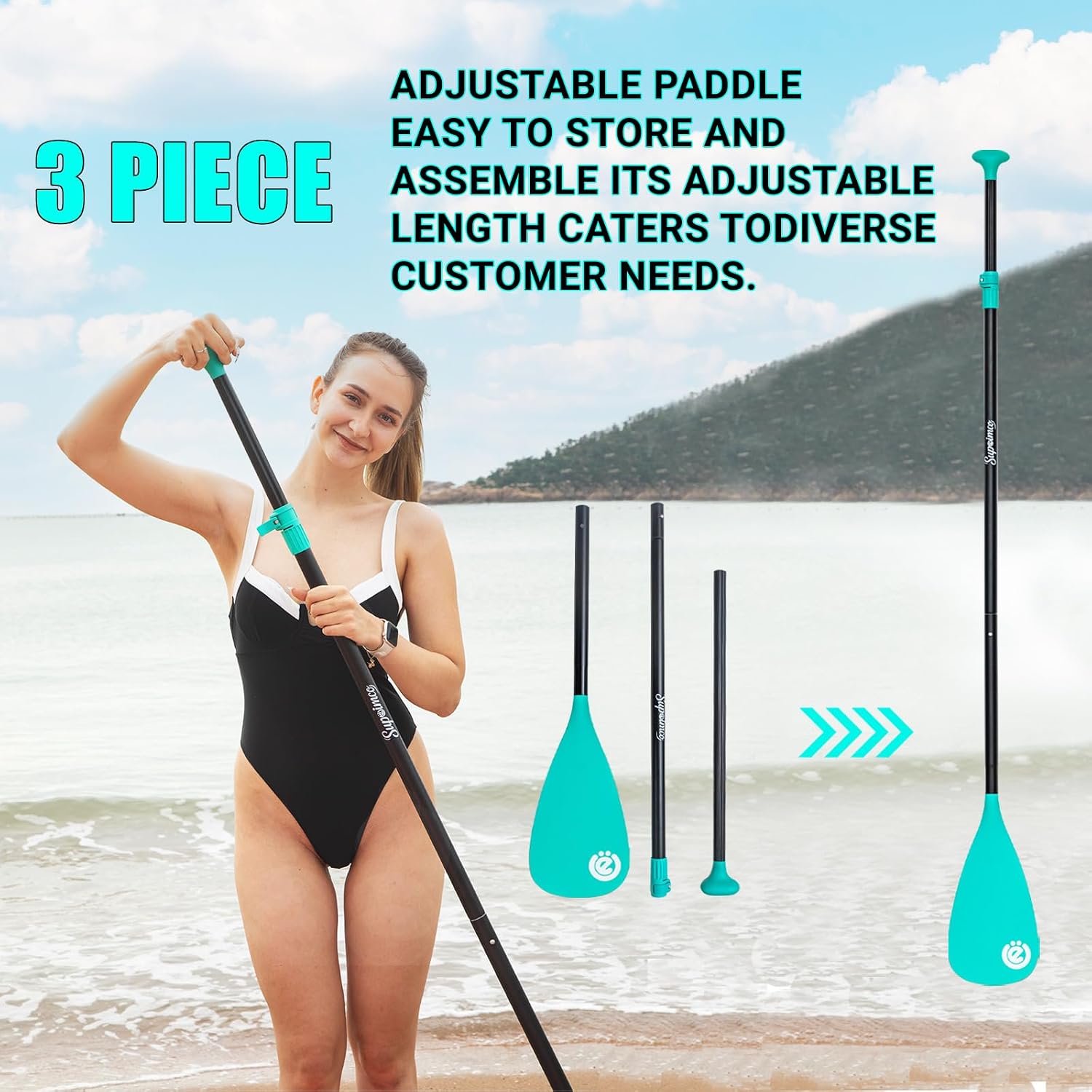 Inflatable Stand Up Paddle Board - Upgraded Glue-Free Hot Melt Technology, Long Service Life, 10'6', Anti-Slip EVA Deck, Full SUP Accessories, Included for Adults Youth All Skill Levels