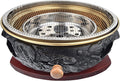 BBQ Barbeque Barbecue Grill, BBQ, Top Korean Smokeless Charcoal Dragon Pattern Cast Iron Grill, Maifan Stone Baking Pan, 18 Styles (Color : P)