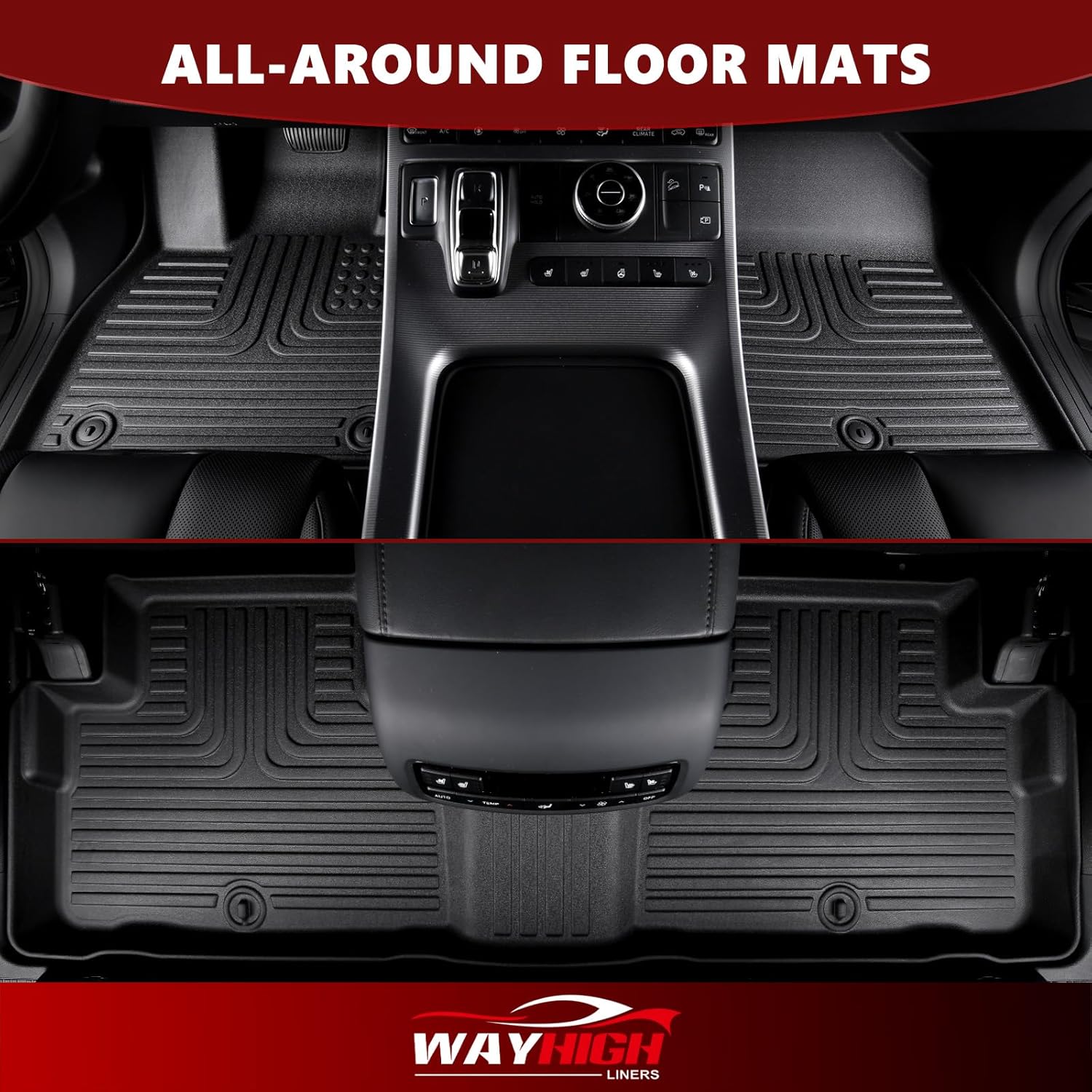 Wayhigh® Floor Mats & Cargo Liner for Lexus RX 2010-2015 RX350 / RX450h All Weather TPE Car Mats Waterproof Heavy Duty Floor Liners for Lexus RX Accessories