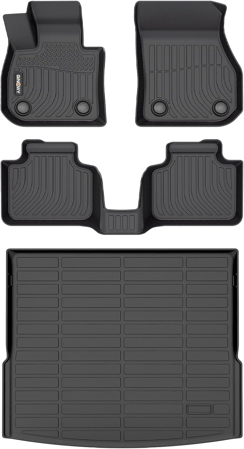 GINOWY- Floor Mats & Cargo Liner for BMW X1 2023-2026, TPE All Weather Car Floor Mats Rubber Cargo Mats Trunk Mat for BMW X1 Car Accessories