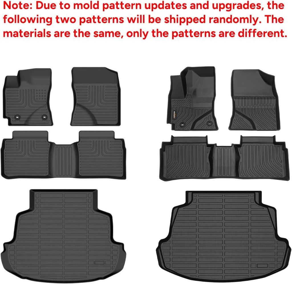 Binmotor-All Weather Floor Mats & Cargo Liner for RX 2016-2022 /RX350/RX450h (No RXL Models), Heavy Duty Car Floor Liners-Black for RX Accessories-Black