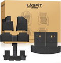 Lasfit Floor Mats & Backrest Mats & Cargo Mat for Hyundai Santa Fe Gas 2026 2025 2024 (Not Fit Hybrid), All Weather TPE Custom Fit Floor Liners for Santa Fe Full Set Car Mats Accessories, Black