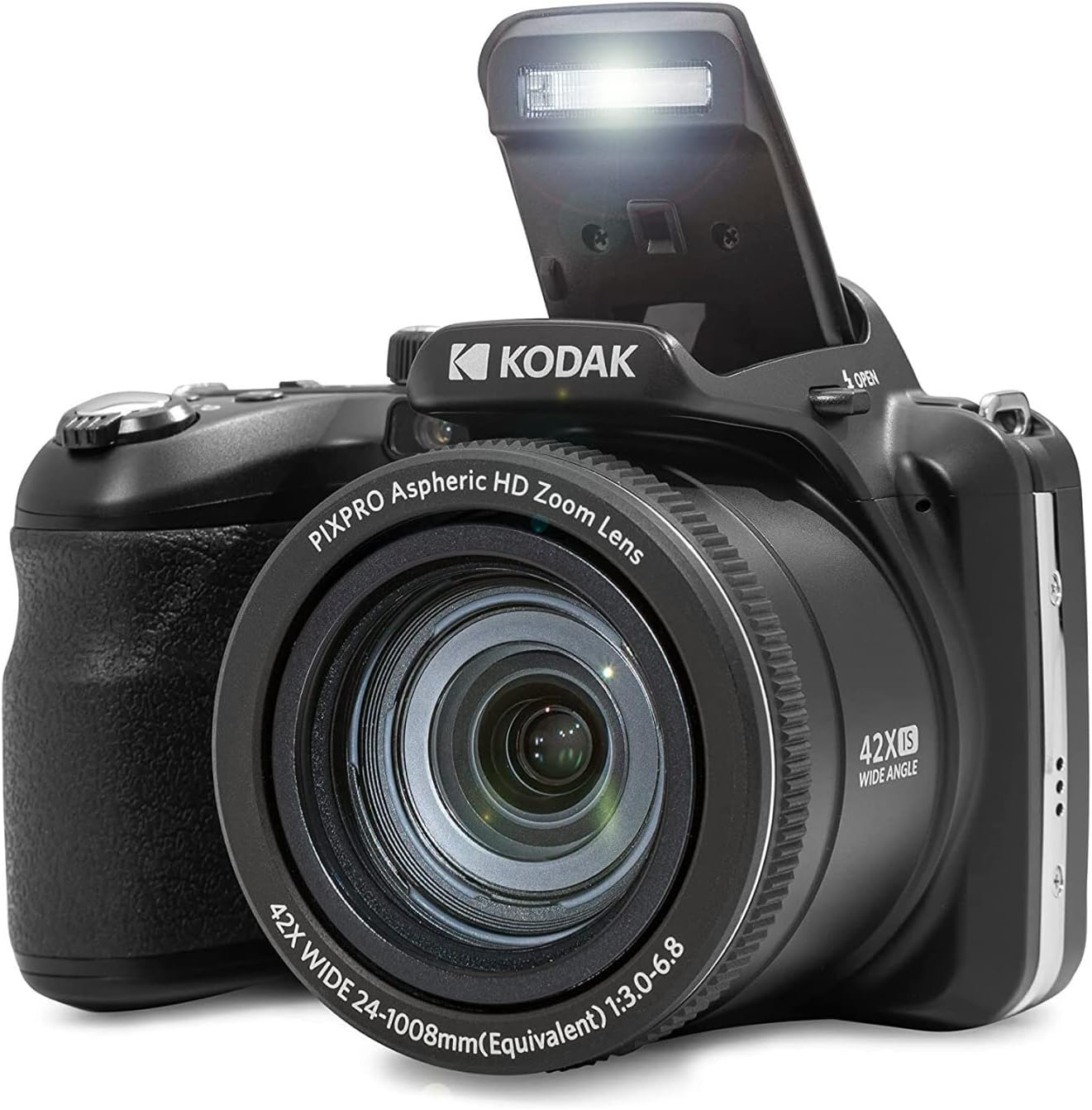 Kodak Pixpro AZ425 Astro Zoom 20MP Digital Camera with 42x Optical Zoom (Black) with Kodak 32GB SD Card Bundle (2 Items)