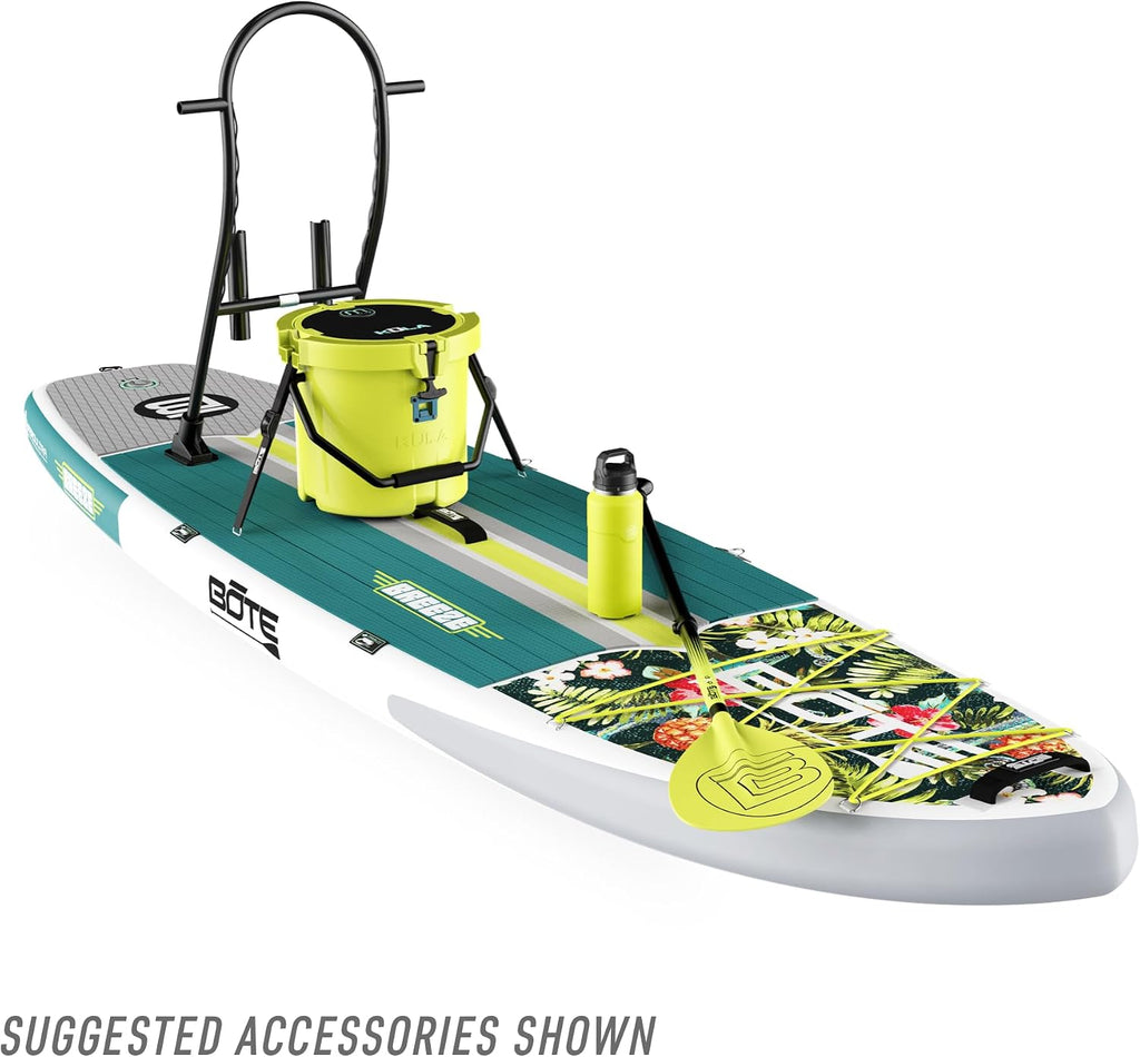 BOTE 10' FT 6' Breeze Aero Inflatable Stand Up Paddle Board, MAGNEPod Compatible Blow Up iSUP Great for Adults Kids Family Travel Friendly Multiple Sizes Color Options