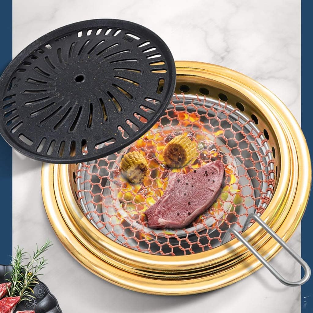 BBQ Barbeque Barbecue Grill,Korean Charcoal Grill,Smoke Exhaust Grill Equipment,Phnom Penh Commercial Barbecue Grill,5 Styles (Color : A)