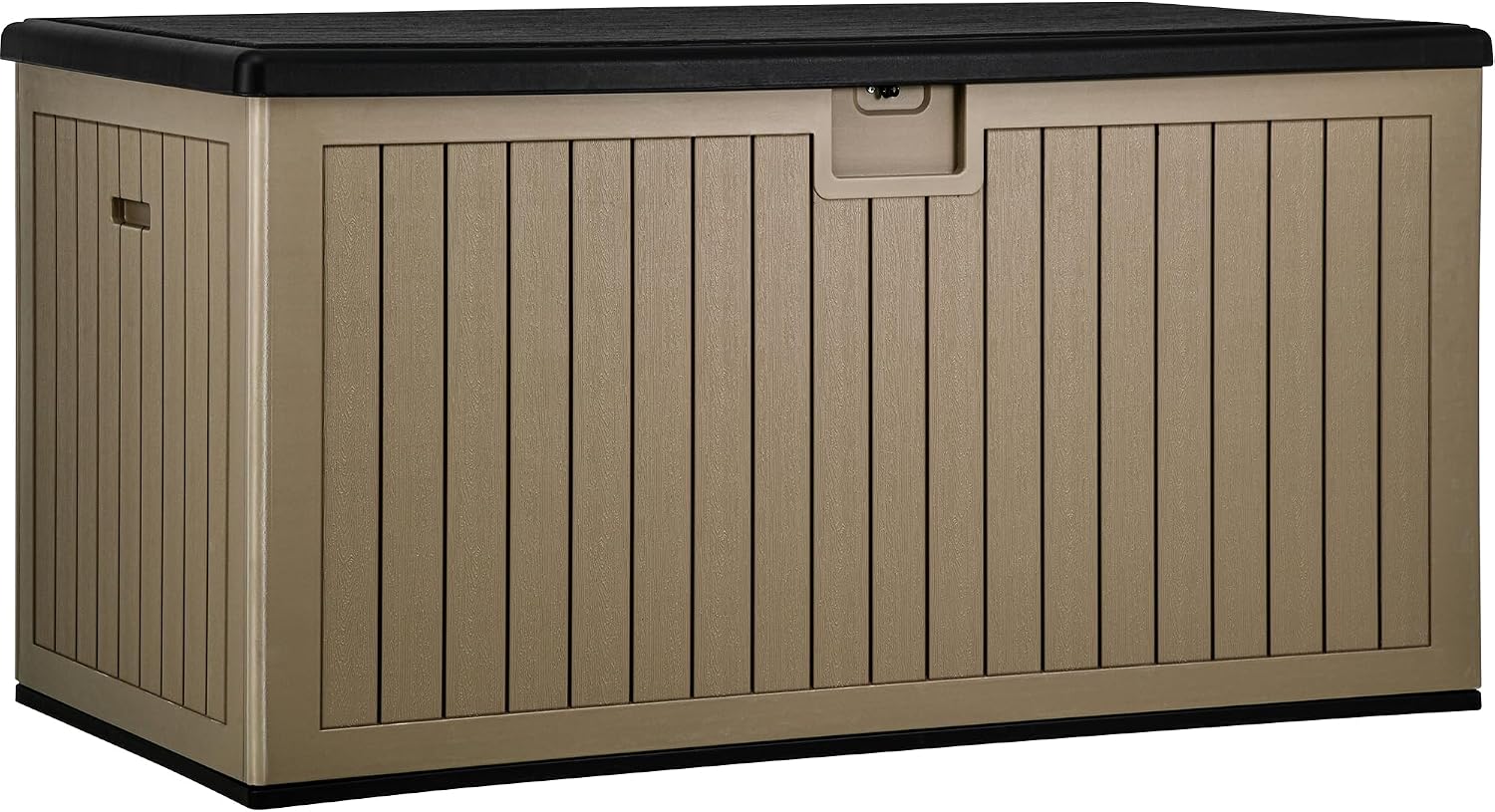 YITAHOME 260 Gallon Large Deck Box with Divider & Side Handles, Outdoor Double-Wall Storage for Patio Furniture Cushions, Garden Pool Accessories, Waterproof & Lockable