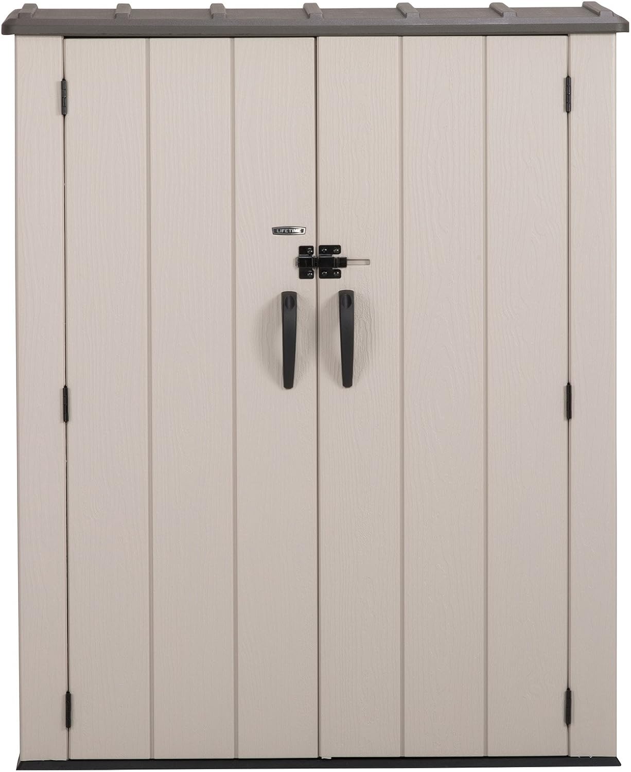 LIFETIME 60280 Vertical Storage Shed, Desert Sand