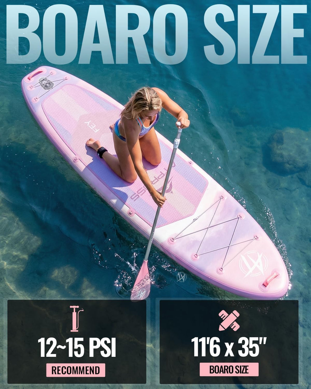 11'6'x35' Inflatable Paddle Board, 450lbs Extra Wide Stand Up Paddleboard for Adults with Premium SUP Accessories Kit & Backpack, Blow Up Kayak Non-Slip Stable Deck Boat for Yoga Fishing Surf