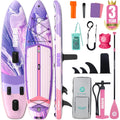 Niphean (Extra Large) Inflatable Paddle Board, SUP for 2+1 People/Family 500lbs Capacity Stand Up Paddle Board with SUP Accessories, StabilTrac Fin Non-Slip Paddleboard for Adults