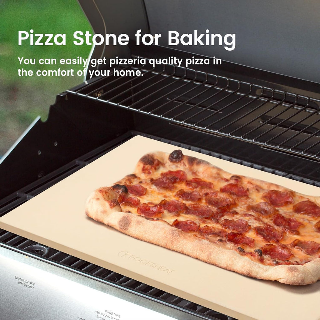 Pizza Stone, Rectangular Extra Large 22' x 14' x 0.6' Pizza Stones for Oven Grill BBQ, Industrial Commercial Heavy Duty Cordierite Baking Stone for Pizza Bread, Outdoor Pizza Accessories