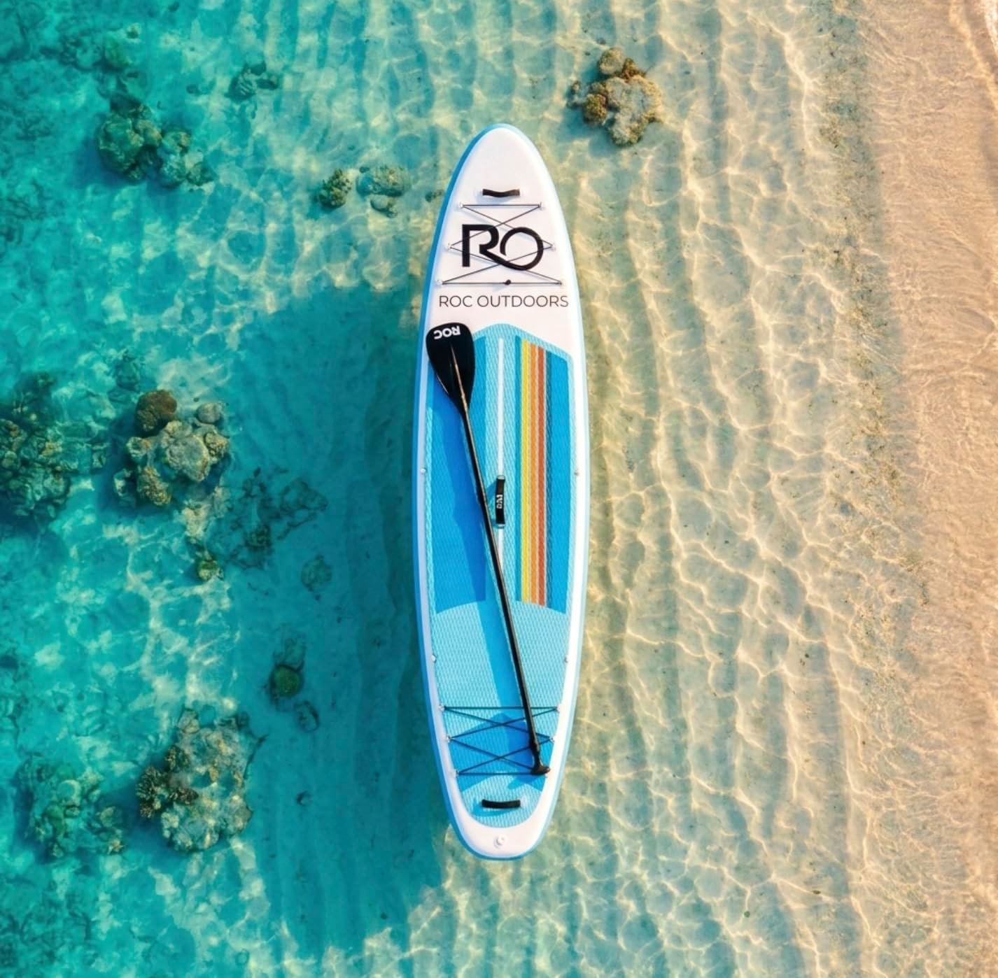 Roc Inflatable Stand Up Paddle Board 10' 6' with Premium SUP Paddle Board Accessories, Wide Stable Design, Non-Slip Comfort Deck for Youth & Adults