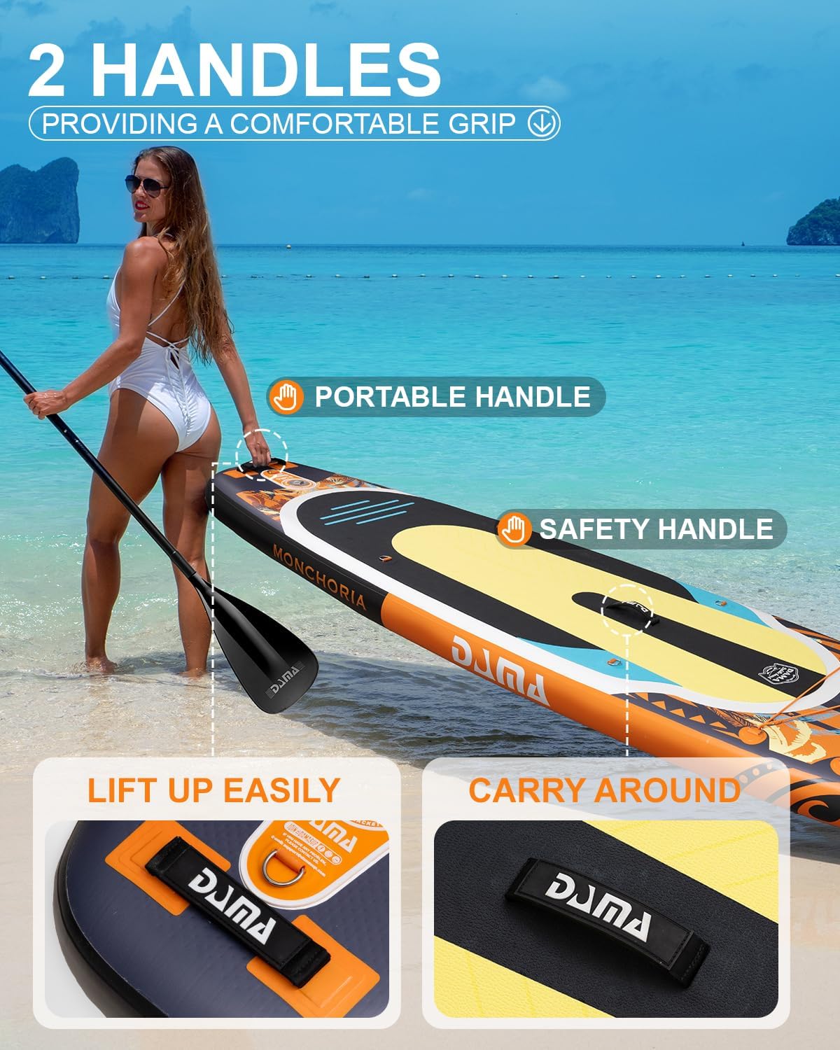 DAMA 11'*34'*6' Stand Up Paddle Board, Inflatable Paddle Board,Inflatable Paddle Boards for Adults w/a Wide, Smooth and Non Slip Deck, Versatile Styles, Suitable for Adults