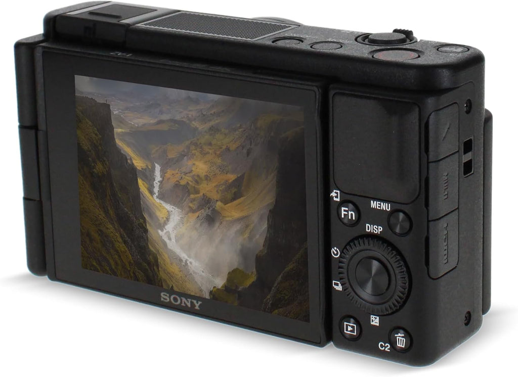 Sony ZV-1 Digital Camera (Black) (DCZV1/B) + 64GB Memory Card + Case + Card Reader + Flex Tripod + Memory Wallet + Cap Keeper + Cleaning Kit (Renewed)