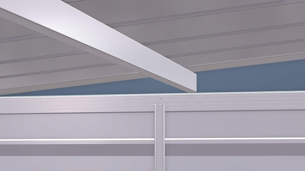 Arrow Select 10' x 4' Outdoor Lockable Steel Storage Shed Building, Blue Grey