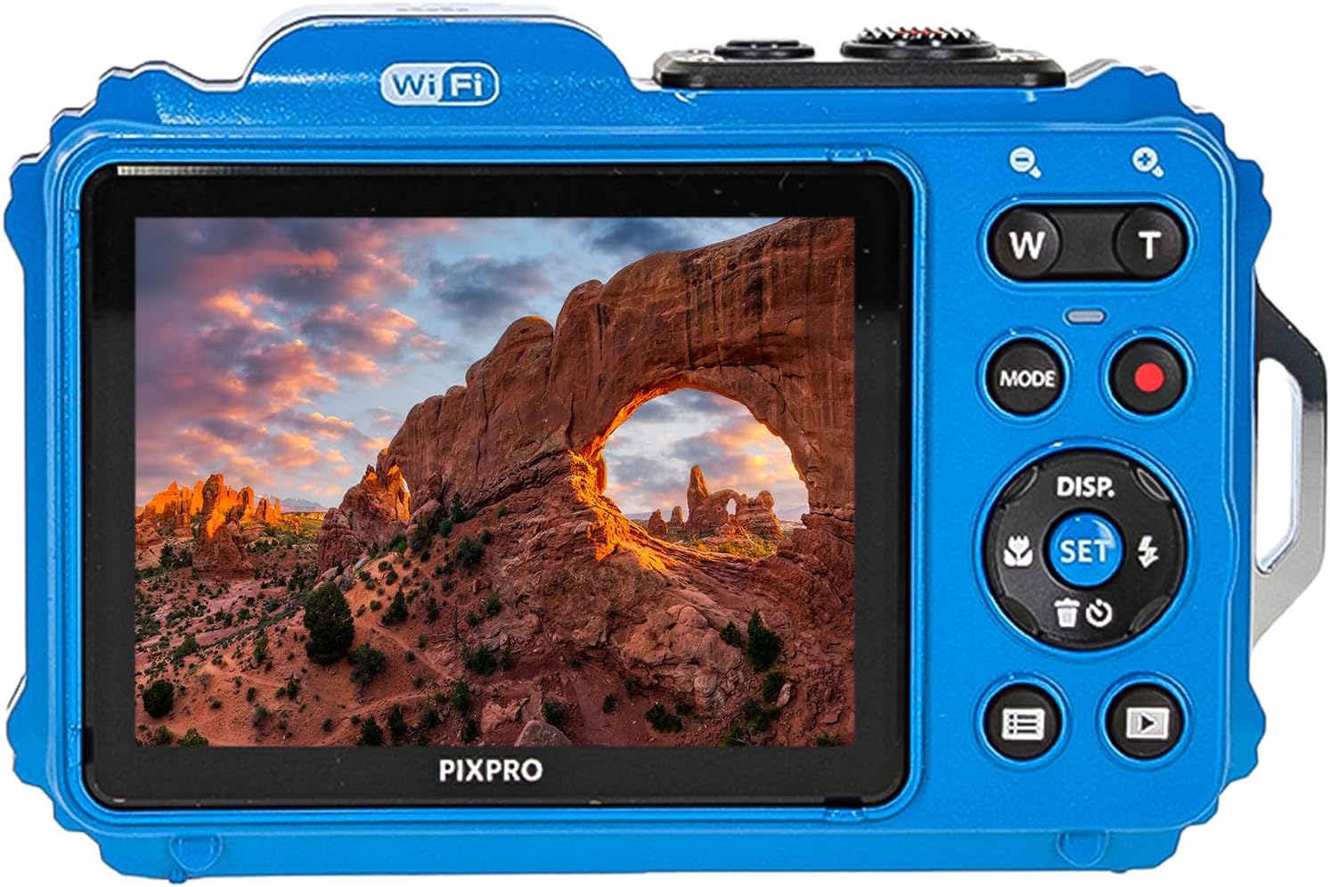 KODAK PIXPRO WPZ2 Rugged Waterproof Shockproof Dustproof WiFi Digital Vlogging Camera 16MP (Blue) Bundle with 64GB Memory Card + Vlogger Tripod + Bag + Cleaning Kit + More Accessories