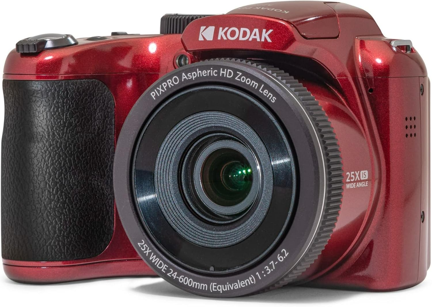 Kodak PIXPRO AZ255 Astro Zoom 16MP Digital Camera (Red) Bundle with 32GB SDHC UHS-I Memory Card, and Camera Case and Accessory for DSLR, Mirrorless, and Camcorders (3 Items)