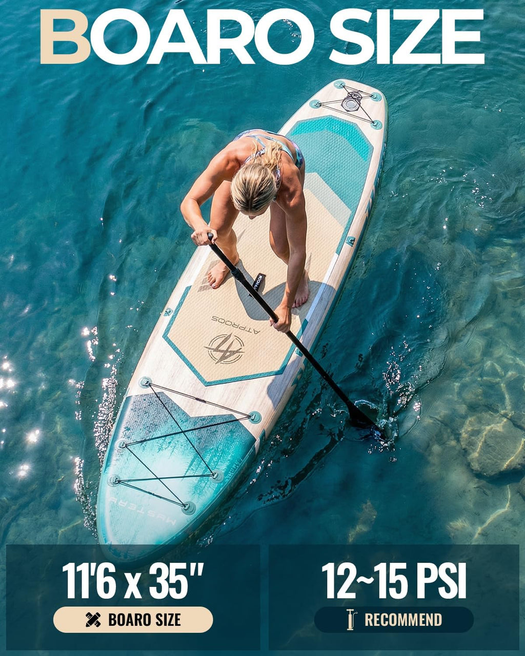 11'6'x35' Inflatable Paddle Board, 450lbs Extra Wide Stand Up Paddleboard for Adults with Premium SUP Accessories Kit & Backpack, Blow Up Kayak Non-Slip Stable Deck Boat for Yoga Fishing Surf