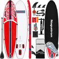 Napatron Inflatable Paddle Board, 10'6' Ultra Lightweight SUP with Adjustable Paddle, Anti-Slip Deck,Coiled Leash & Carry Bag,Stable All-Around Stand Up Paddle Board for Adults