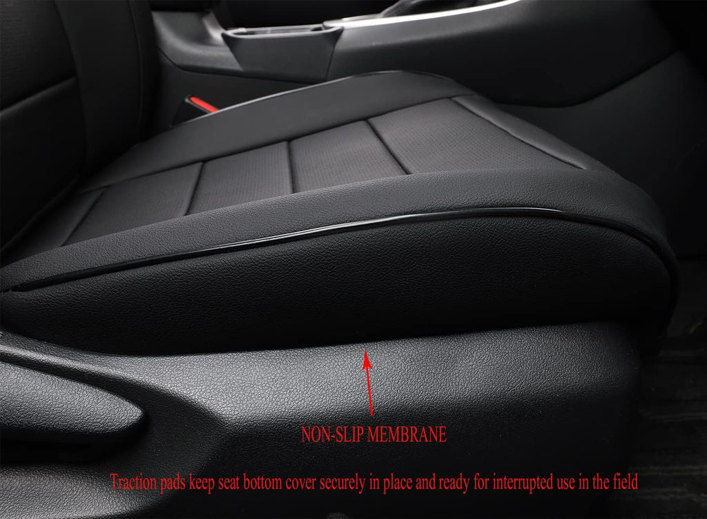 EKR Escape Car Seat Covers Custom Fit for Ford Escape Limited/XLT/XLS 2005 2006 2007 2008 2009 2010 2011 2012,Leather Car Seat Cover Full Set for Trucks SUV-Faux Leather(Black)