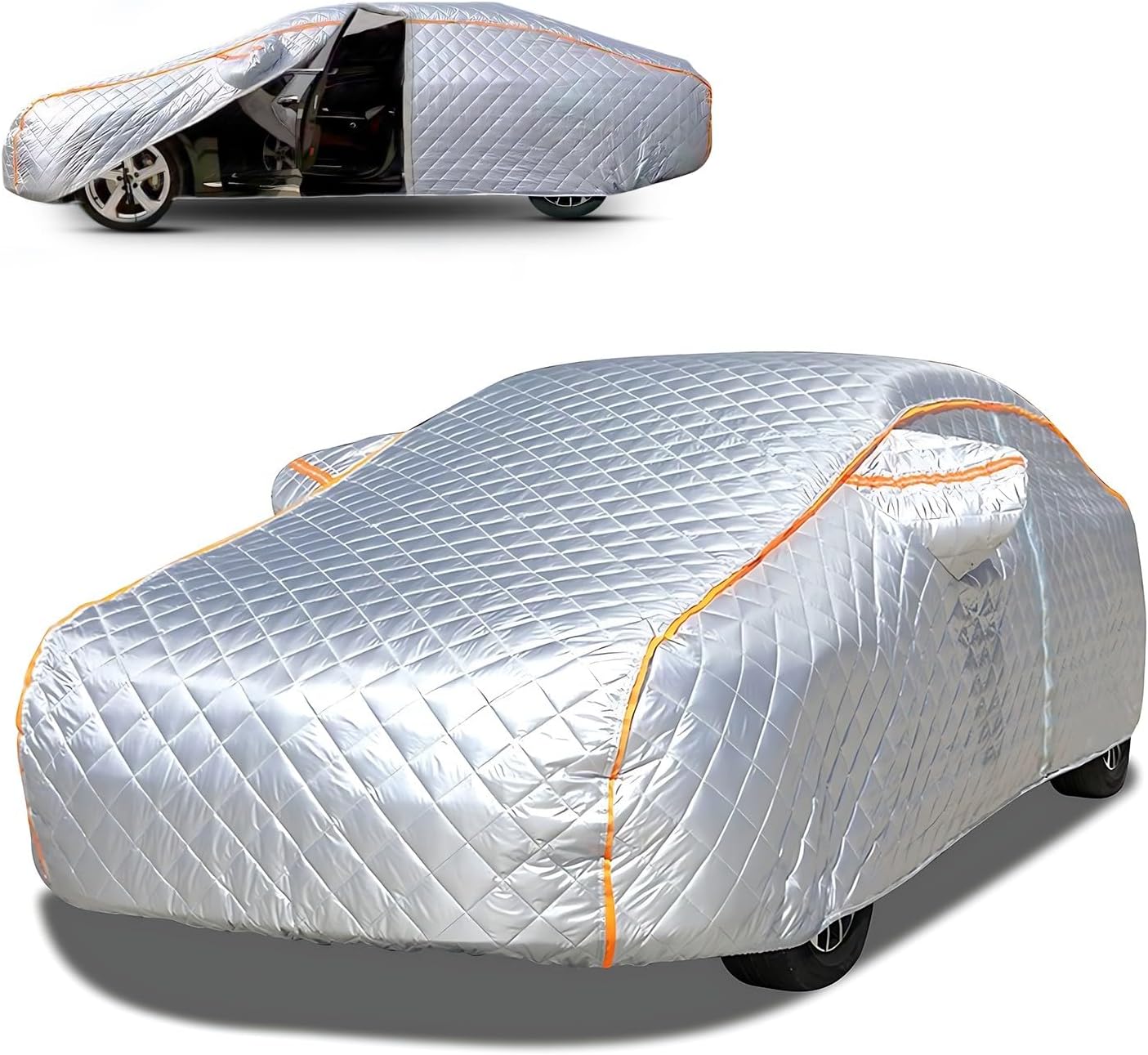 Hail Protector Car Cover Custom Fit for Ford Edge SEL 2023-2025, Hail car Cover with Cotton, Windproof Rain Snow Protection, with Zipper Door and Reflective Strips XXX