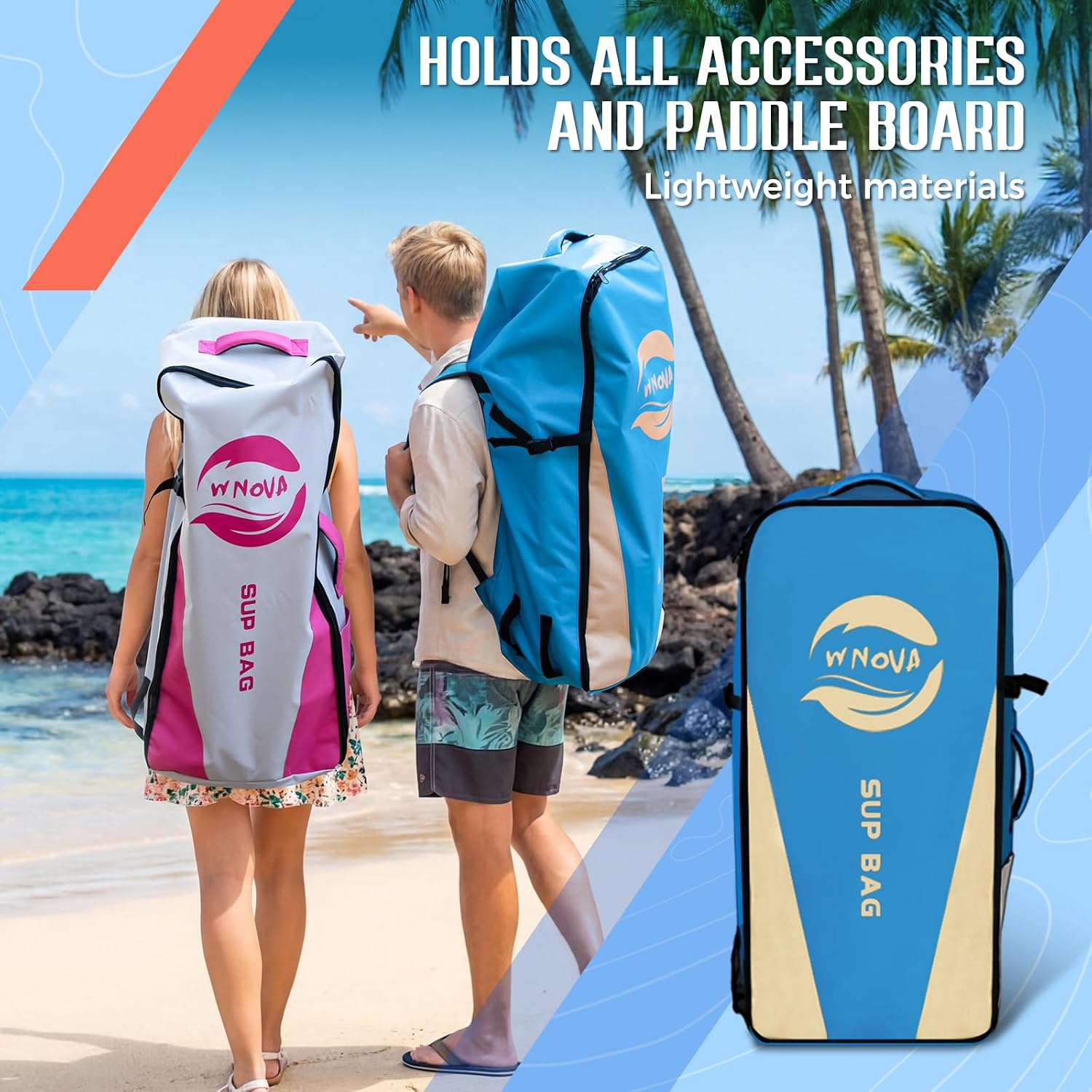 11'6' × 34' Extra Wide Inflatable Stand Up Paddle Board, Stable SUP with Premium SUP Accessories and Non-Slip Comfort Deck for Adults & Youth of All Skill Levels